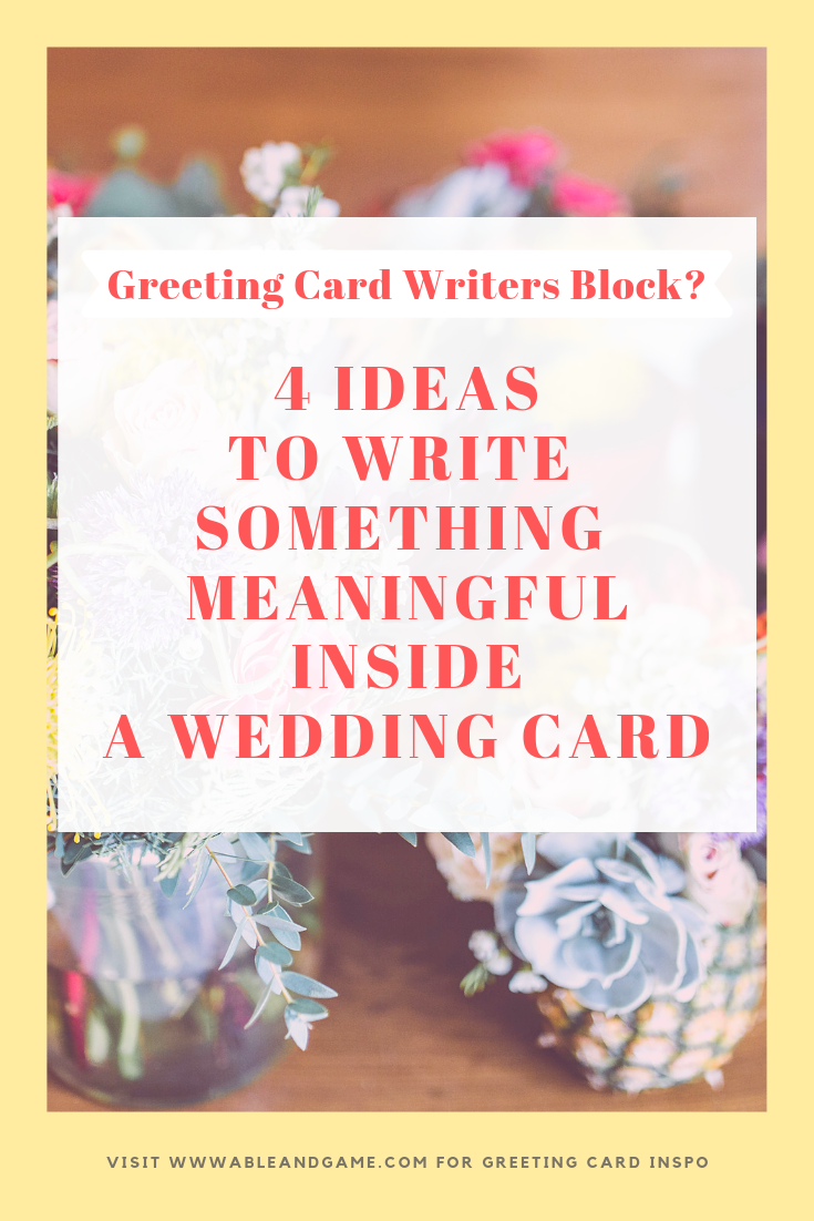 4 ideas to write something meaningful in a wedding card