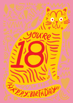 You're 18 Cat Number Birthday