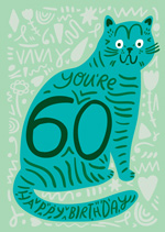 You're 60 Cat Number Birthday