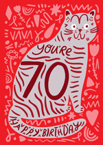 You're 70 Cat Number Birthday