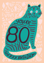 You're 80 Cat Number Birthday