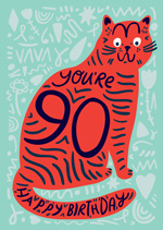You're 90 Cat Number Birthday